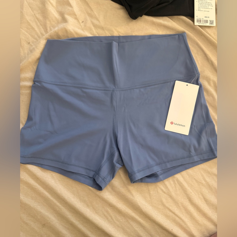NWT Lululemon High Rise Align Shorts 4" Inseam Size 14 Washed Denim
